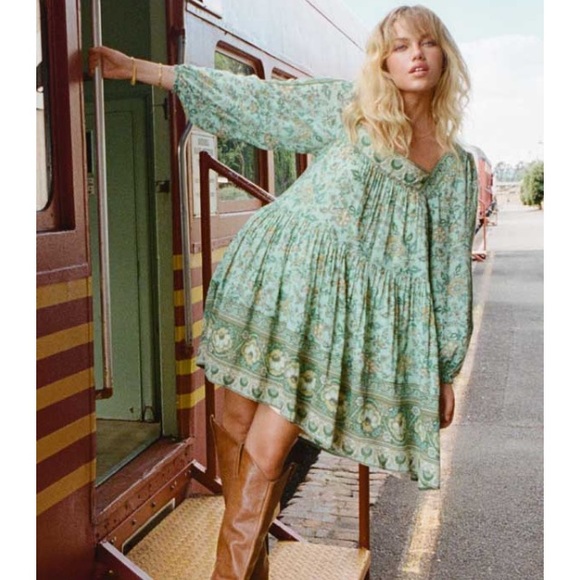 Spell Folk Song Tunic Sage - Picture 2 of 16